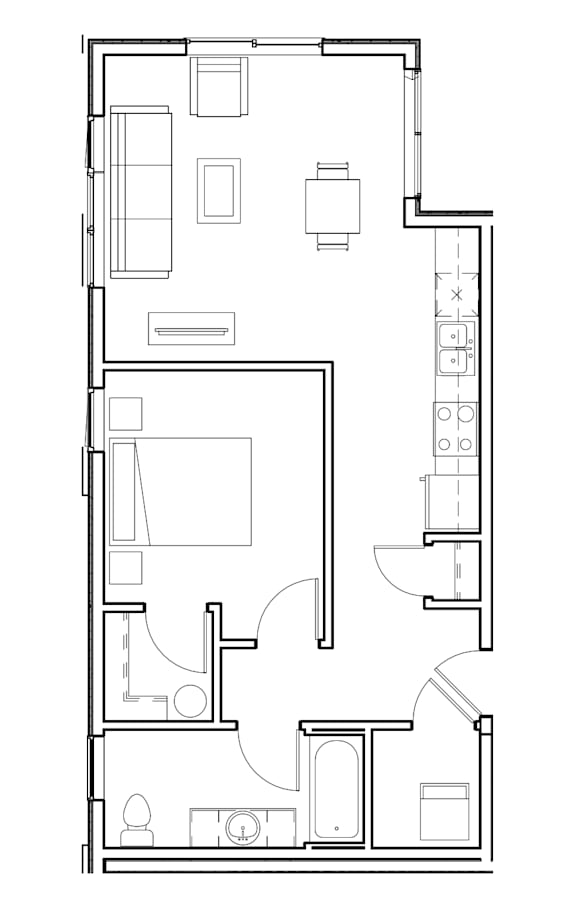 A black and white image of a floor plan for a house.