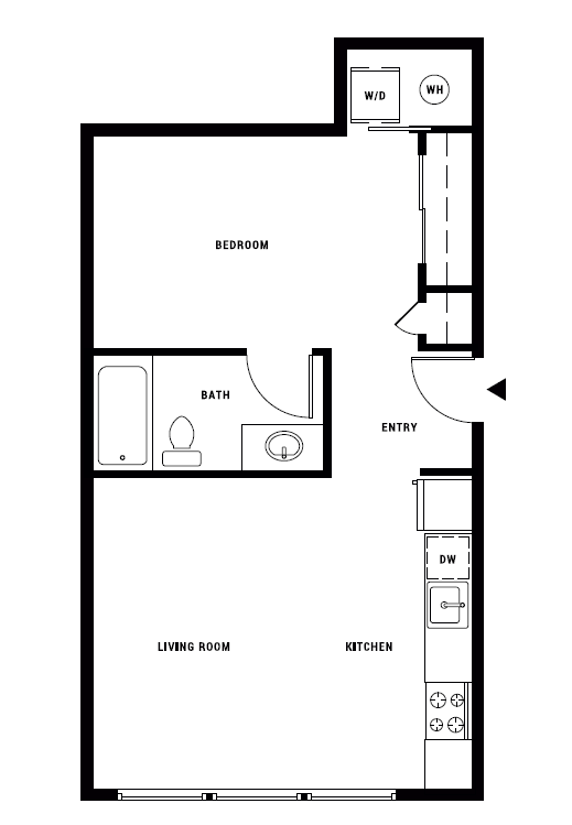 A black and white image of a floor plan of a house.