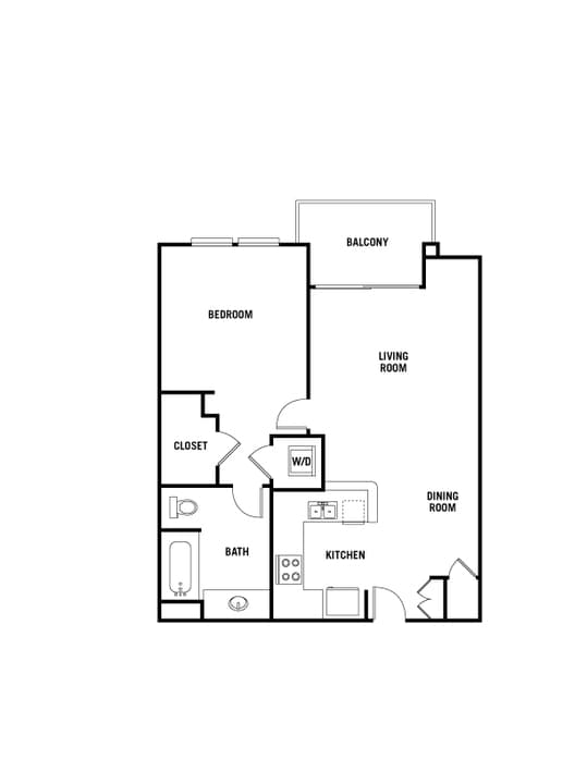 A black and white image of a floor plan of a house.