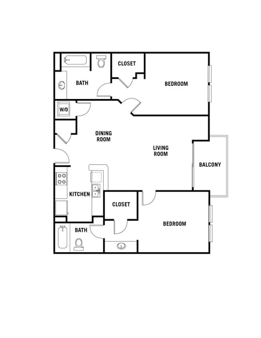 A black and white image of a house floor plan.