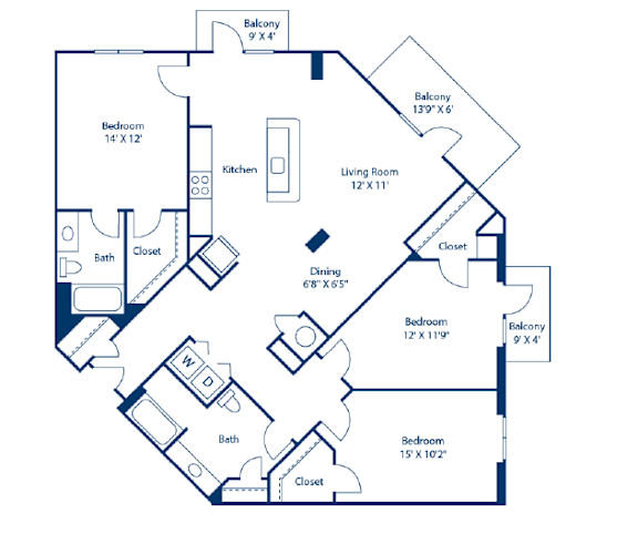 A black and white image of a house floor plan.