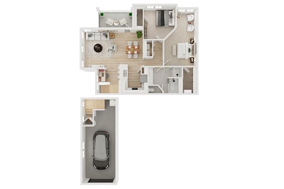 A floor plan of a two-story residential building.
