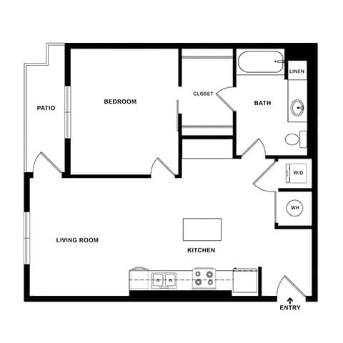 A black and white image of a house floor plan.
