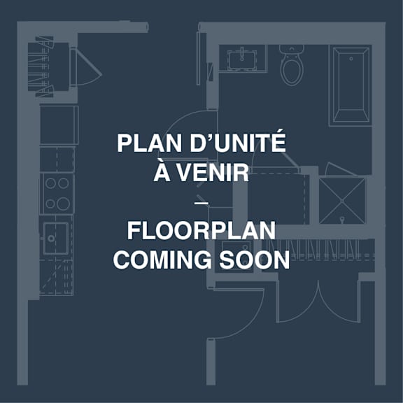 A blueprint of a floor plan for a unit at a venue is coming soon.