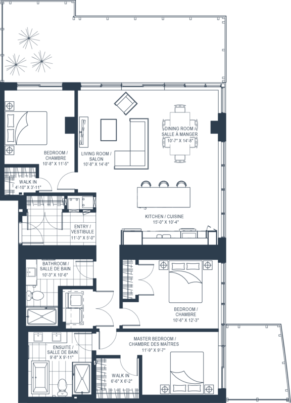 3 bed 2 bath A at Petries Landing I Apartments , Ottawa, Ontario