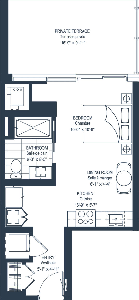 Studio 1 bath at Petries Landing I Apartments , Ottawa