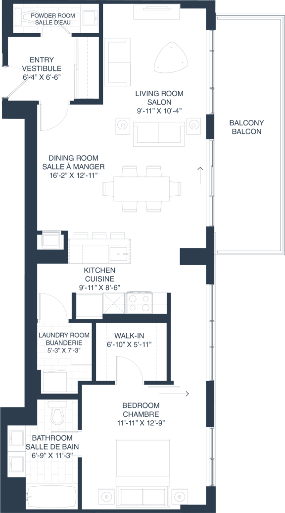 1 bed 1 bath B at The Dale Apartments , Ottawa, Ontario