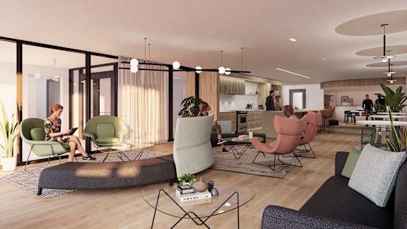 Modern open concept apartment interior at Petries Landing II Apartments, Ottawa
