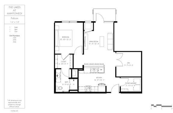 A floor plan of a property named The Lakes at Mahtomedi.