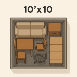 10' x 10'x Unit Size