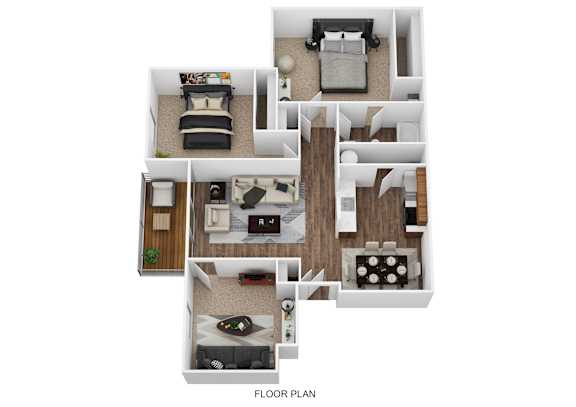 2 bed 1 bath A at The Reserve at Grand Valley Apartments, Milford, OH