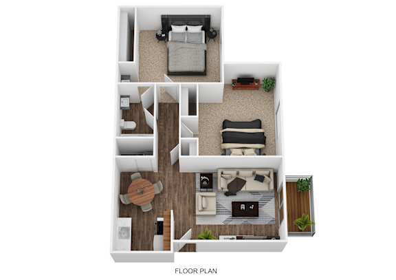2 bed 1 bath at The Reserve at Grand Valley Apartments, Milford, OH, 46150