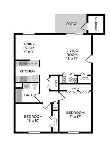 2 bed 1 bath C at Parkview of Lebanon Apartments, Lebanon 46052
