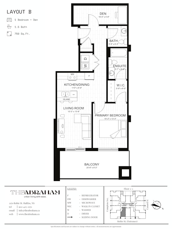 A black and white image of a floor plan for a layout B.