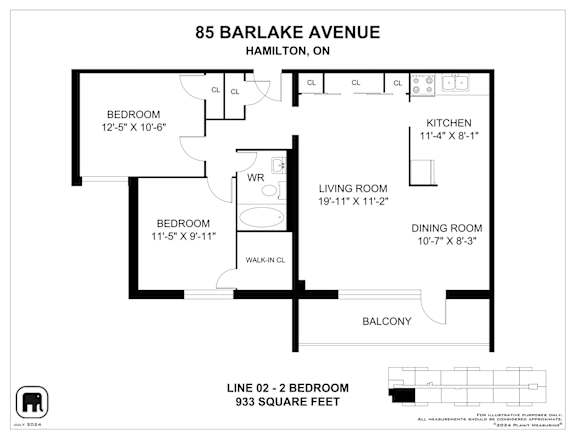 A floor plan for a home at 85 Barlake Avenue in Hamilton, ON.