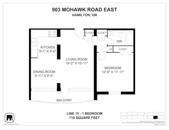 A floor plan for a home at 903 Mohawk Road East in Hamilton, ON.