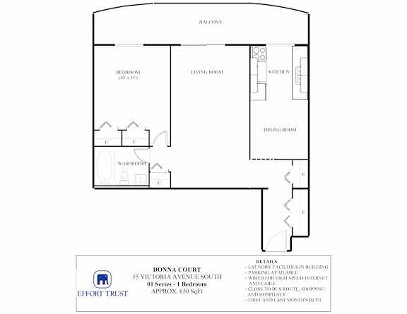 A floor plan of a property with a living room, dining room, kitchen and bedrooms.