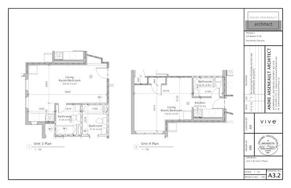 A floor plan for a residential project by Andre Asseneit Architect.