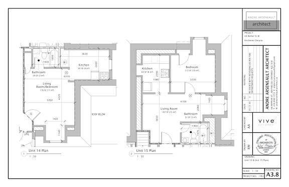 A floor plan for a residential project by Andre Asseneit Architect.