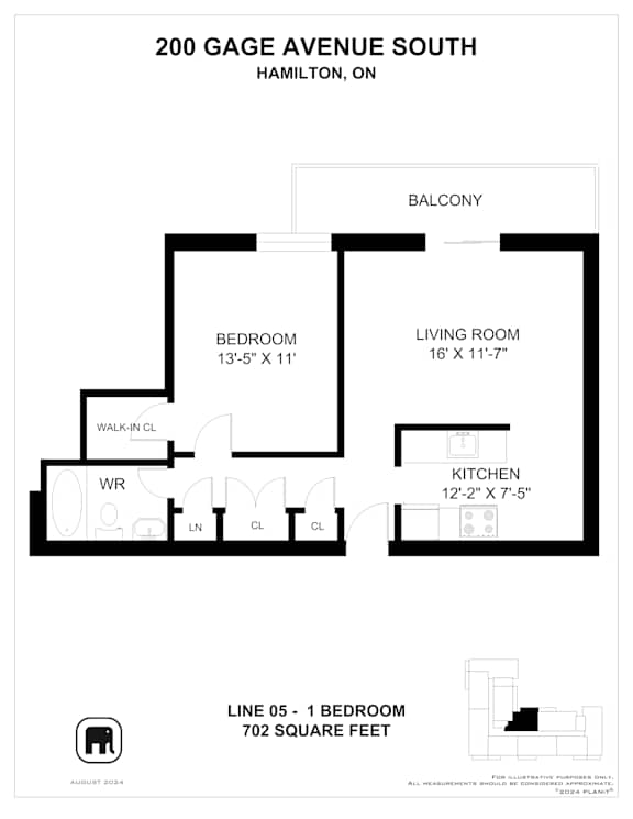 A floor plan for a home at 200 Gage Avenue South in Hamilton, Ontario.