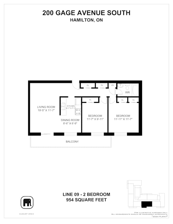 A floor plan for a home at 200 Gage Avenue South in Hamilton, Ontario.