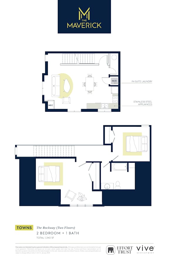 Floor Plan  THEROCKWAY Floor Plan at The Maverick Apartments, Ontario, N2H 0E3
