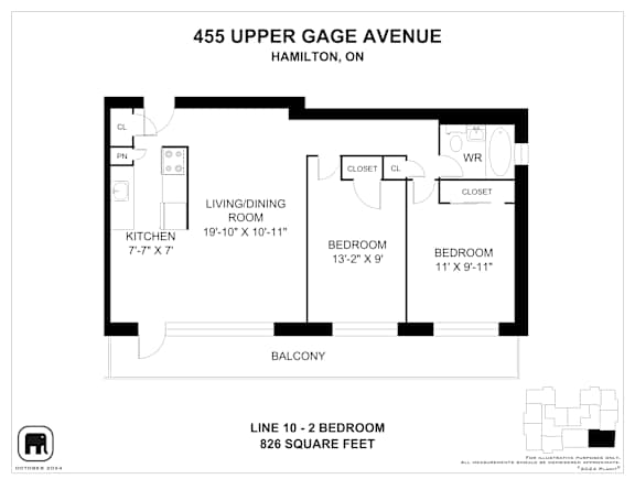 A floor plan for a home at 455 Upper Gage Avenue in Hamilton, ON.