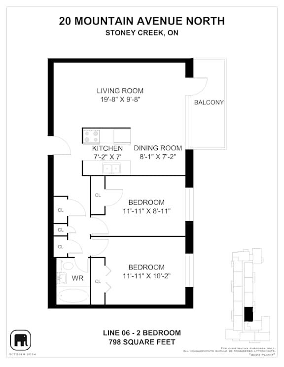 A floor plan for a home at 20 Mountain Avenue North.