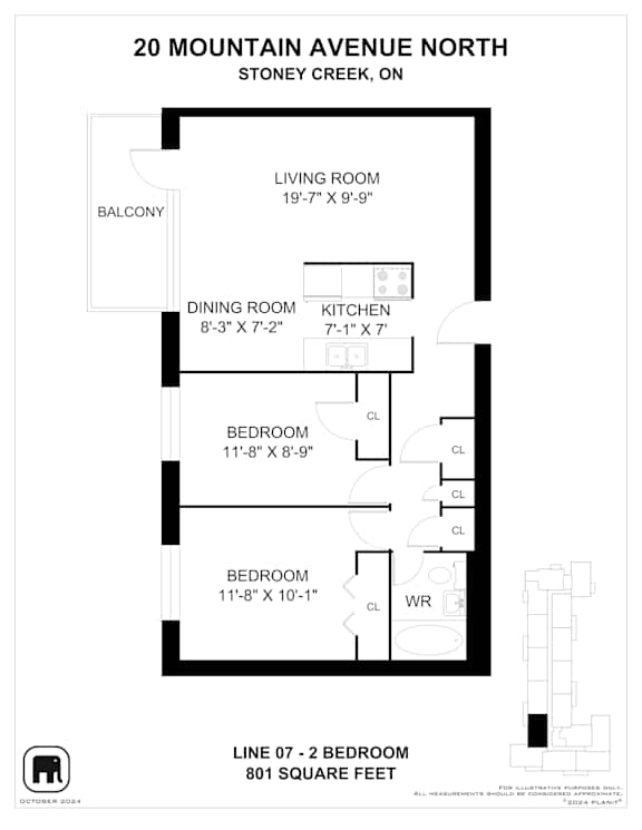 A floor plan for a home at 20 Mountain Avenue North.