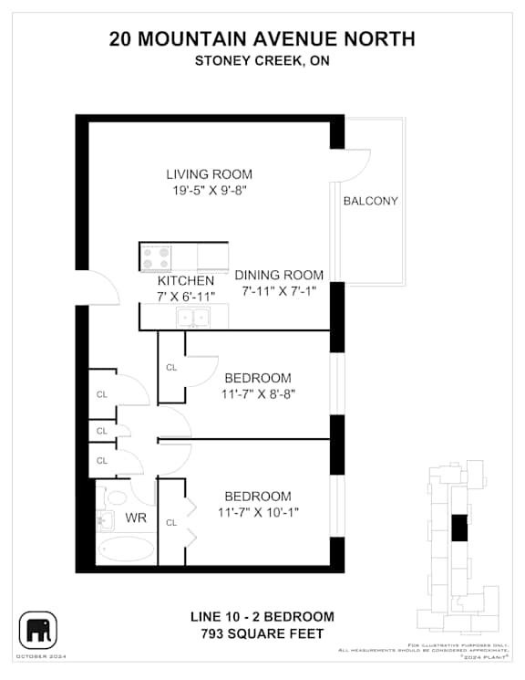A floor plan for a home at 20 Mountain Avenue North.