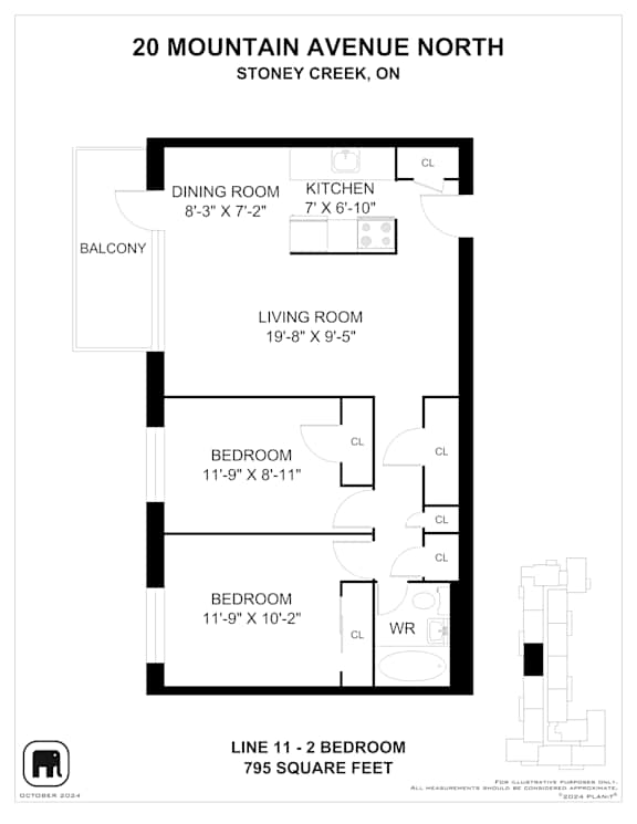 A floor plan for a home at 20 Mountain Avenue North.