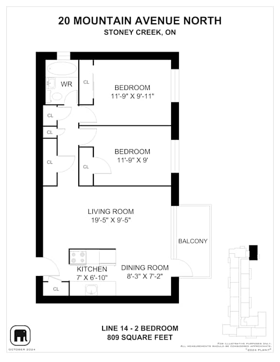 A floor plan for a home at 20 Mountain Avenue North.