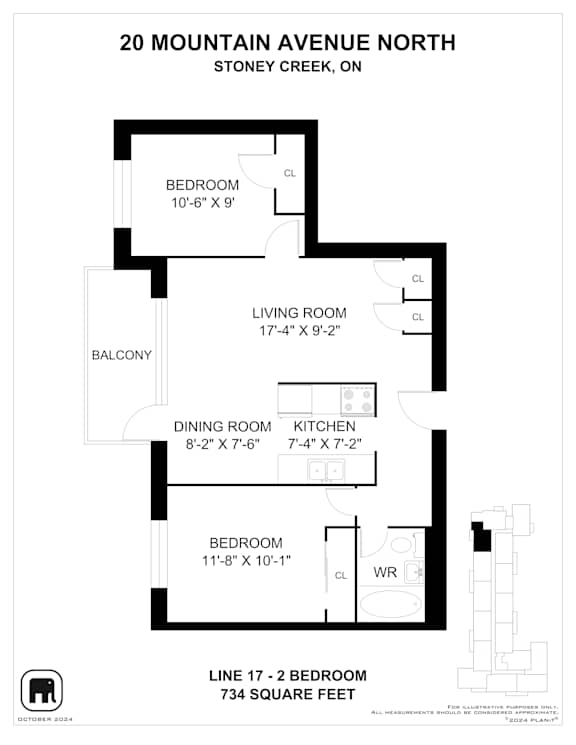A floor plan for a home at 20 Mountain Avenue North.
