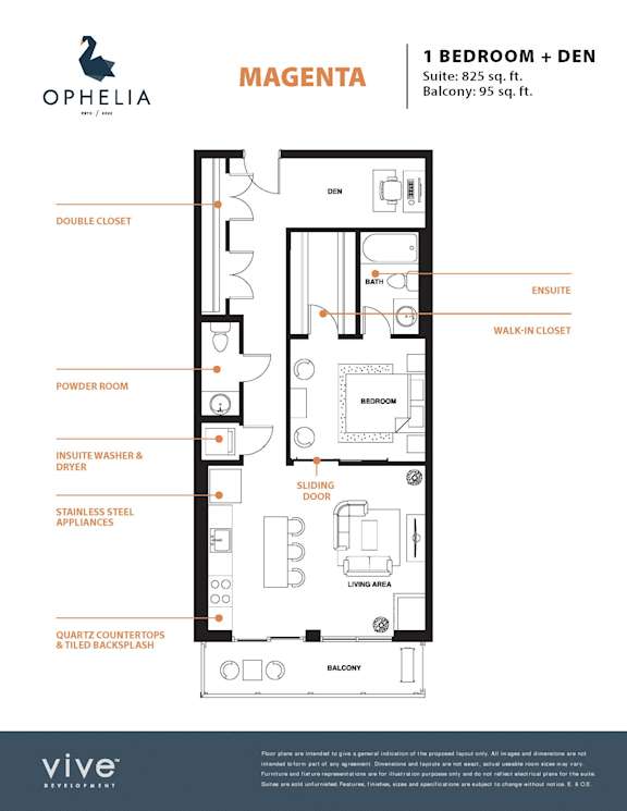 Magenta Floor Plan at Ophelia on Queen Apartments, Ontario, N2G 0E7