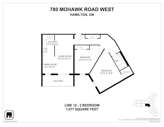 A floor plan for a property at 780 Mohawk Road West, Hamilton, ON is displayed.