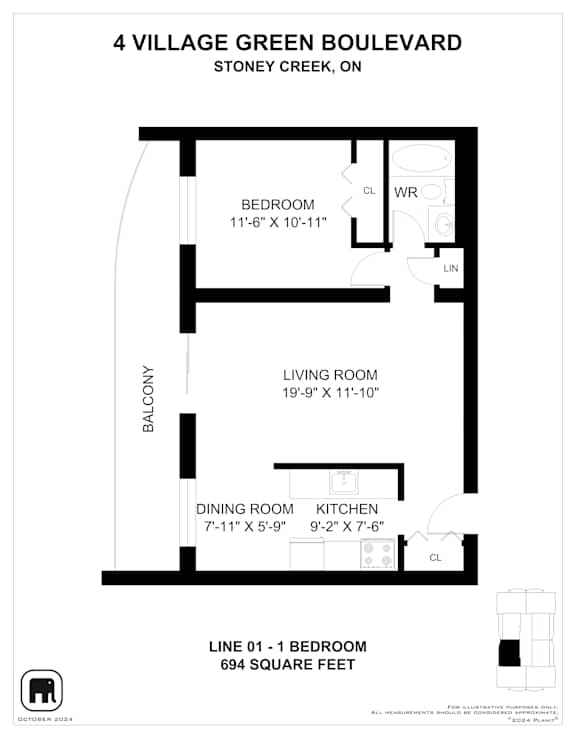 A floor plan for a home at 4 Village Green Boulevard.