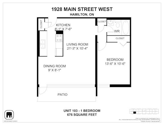 A floor plan for a 103 unit apartment building.