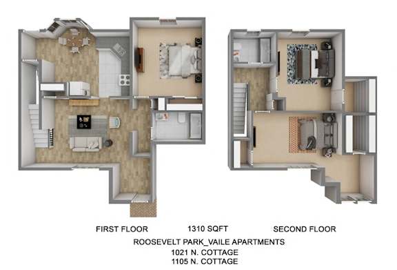 floorplan of a 3 bedroom 2 bathroom townhome