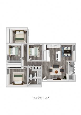4 Bedroom Floor Plan at Tara Hill, Anaheim, CA, 92801