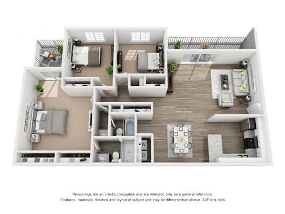 HERMES ELITE Floor Plan at Latitude at Riverchase, Hoover, AL, 35216