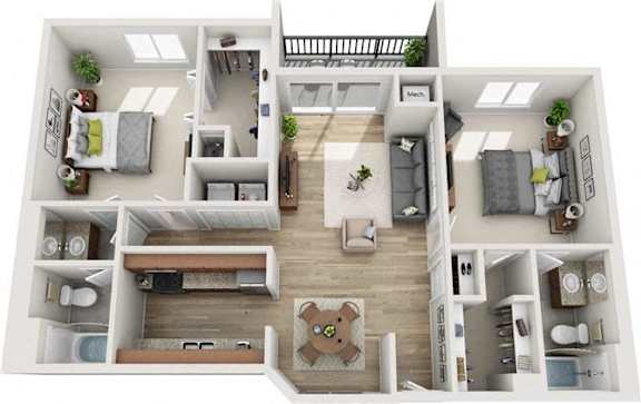 Piedmont Floor Plan at Atler at Brookhaven, Georgia, 30319