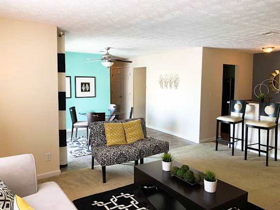 Living Room With Kitchen at Sienna Ridge, Atlanta, Georgia