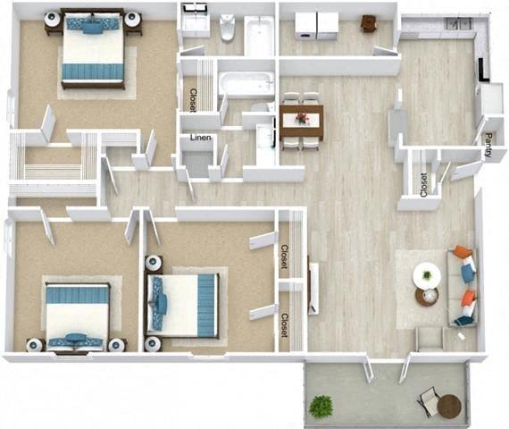 The Dogwood Classic Floor Plan at Vinings RiverVue, Atlanta, GA, 30339