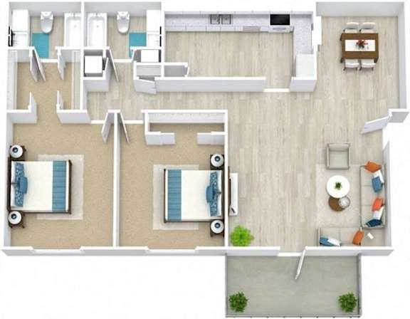 The Magnolia Classic Plus Floor Plan The Magnolia Classic Plus Floor Plan at Vinings RiverVue, Atlanta, Georgia