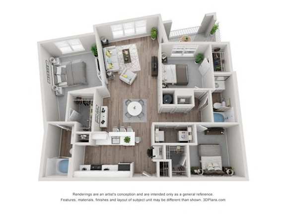 Floor Plan  Embry Floor Plan at Vue at Embry Hills, Atlanta, 30042