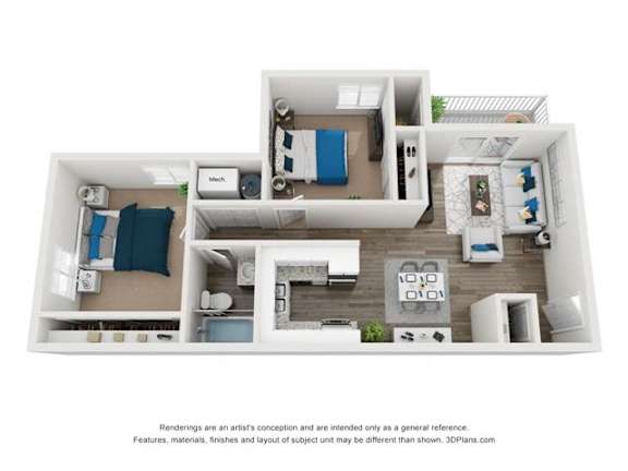 MILLER Elite Floor Plan at Spalding Vue, Peachtree Corners, GA