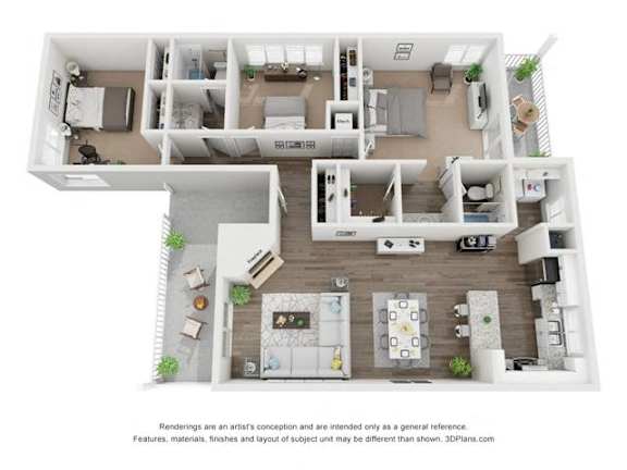 VILLA Classic Floor Plan at Vue on Medlock, Peachtree Corners, GA