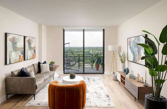 Living Room With Windows at Palma, Florida