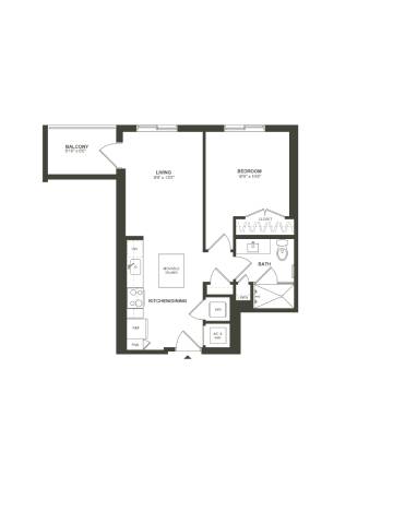 A1 Floor Plan at Palma, Doral