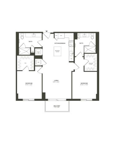B1 Floor Plan at Palma, Florida, 33166